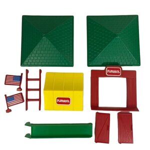 Playskool Vintage Barn Playset Replacement Parts Roofs Doors Flags Ladder Plasti